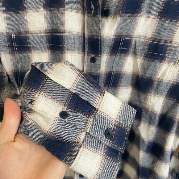 Vans Meridian Flannel Shirt Plaid Long Sleeve Button Up Top New Size S - Picture 7 of 9